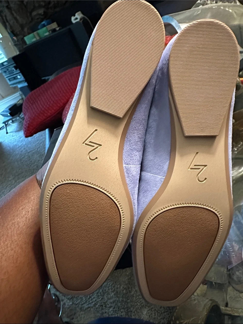 27 EDIT Lavender Suede Ballet Flats